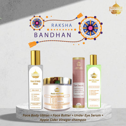 Pavitraplus Rakshabandhan Collection Combo with Body Ubtan, Face Butter, Eye Serum & ACV Shampoo - PavitraPlus