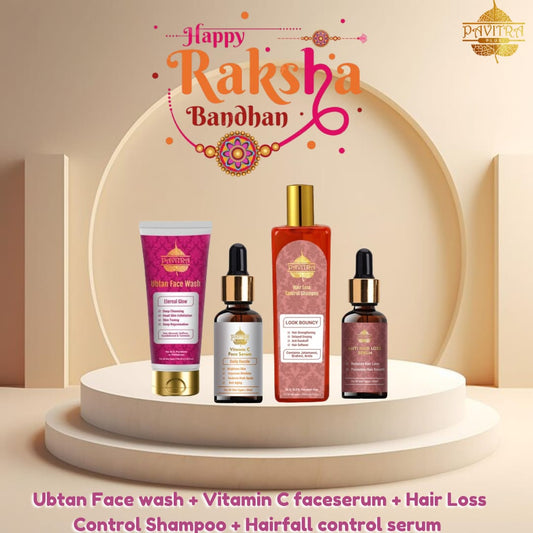 Pavitraplus Rakshabandhan Collection Combo with Face wash, Face Serum, Shampoo & Hair Serum - PavitraPlus